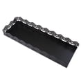 thumbnail image 3 of Bandeja para servir alimentos, expositor de metal, platos rectangulares, ideal para fiestas. Negro, 3 of 9