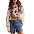 thumbnail image 7 of AJHSAKLt Oversized Sweatshirt for Women Graphic Crewneck Lobster Print Sweatshirts Pullover Fall Tops Crewneck Sweatshirts Women Khaki, 7 of 7