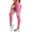 Pink, variant on Women's High Waisted Striped Leggings, Butt Lifting Yoga Running Pants, Quick-Dry Breathable Workout Pants for Fitness, Outdoor, Travel and Casual Wear-Black