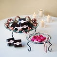 thumbnail image 2 of Couronne Company Small Ribbon Recycled Glass Bowl and Metal Stand, M028-200, 8 inch diameter, 15 Ounce Capacity, 2 of 5