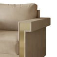thumbnail image 4 of Castle Place Comtemporary Glam Velvet Upholstered Sofa, Beige, 4 of 7