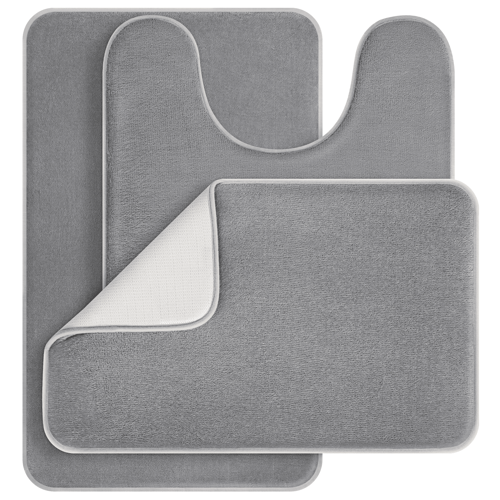 Bathroom Rugs Sets 3 Piece, Ultra Soft and Thick Memory Foam Bathroom