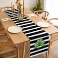 thumbnail image 3 of St. Patrick's Day Table Runner - 48 Inch Long, Kitchen Dining Table Runner Dresser Scarves, Lucky Shamrock Grass Black Stripes Farmhouse Decor for Coffee Tables Wedding Party Banquet, 3 of 8