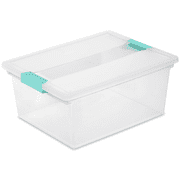 Sterilite Deep Clip Box Plastic, Clear, Set of 1