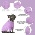 thumbnail image 6 of Small Dog Pullover Sweater, Cold Weather Cable Knitwear, Classic Turtleneck Thick Warm Clothes for Chihuahua, Bulldog, Dachshund, Pug, Yorkie (Green, Small), 6 of 15