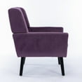 thumbnail image 7 of INCLAKE Modern Soft Velvet Material Ergonomics Accent Chair, Mid-Century Chair With Black Legs, Tufted Upholstered Club Chair, Comfy Armchair for Living Room Bedroom Small Space, Lavender Purple, 7 of 7