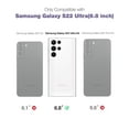 thumbnail image 2 of SURITCH for Samsung Galaxy S22 Ultra Clear Case 6.8" (Only), [Built-in Screen Protector] Full Body Protective Hard Shell+Soft TPU Phone Case for Samsung S22 Ultra -(Purple Edge), 2 of 7