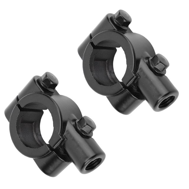 Motorcycle Mirror Mount Clamp 2 Pcs Motorcycle Handlebar Mirror Mount 22mm Thread Holder Clamp Adaptor for Motorcycles ATV Scooter