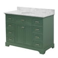 thumbnail image 5 of Aria 48" Bathroom Vanity with Sage Green Cabinet and Carrara Marble Top, 5 of 7