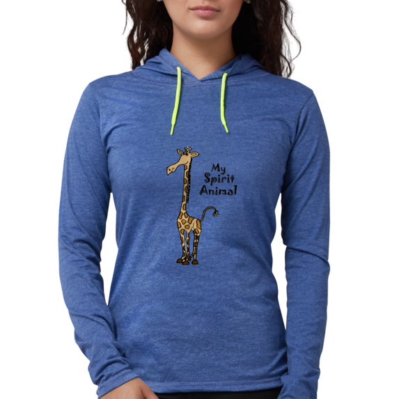 CafePress - Funny Giraffe Spirit Guide Long Sleeve T Shirt - Womens Hooded Shirt
