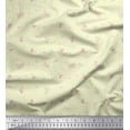 thumbnail image 1 of Soimoi Cotton Duck Fabric Leaves & Rose Night Wear Printed Fabric 1 Yard 56 Inch Wide, 1 of 1