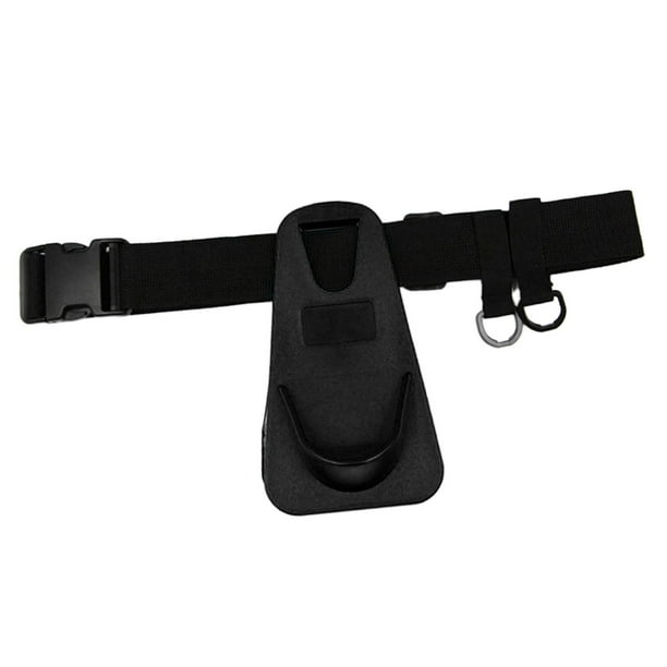 Soporte para caña de pescar Cinturón de combate de pesca ajustable Soporte para caña de pescar de pie Negro