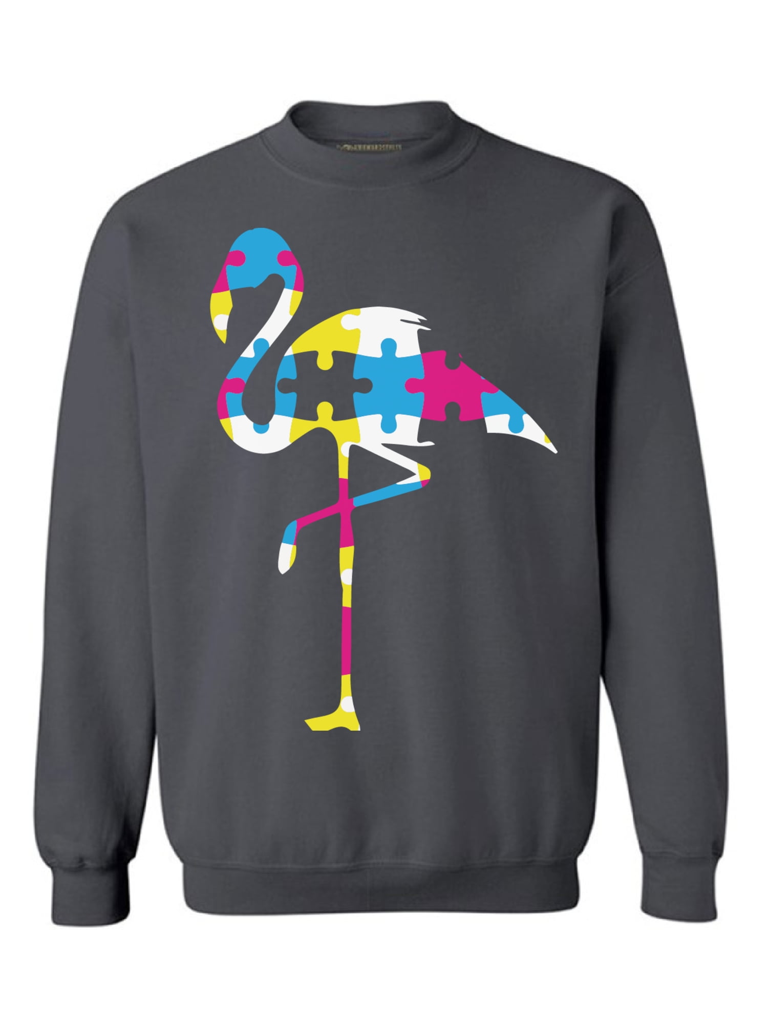 Awkward Styles Autism Flamingo Puzzle Sweatshirt Autism Flamingo ...