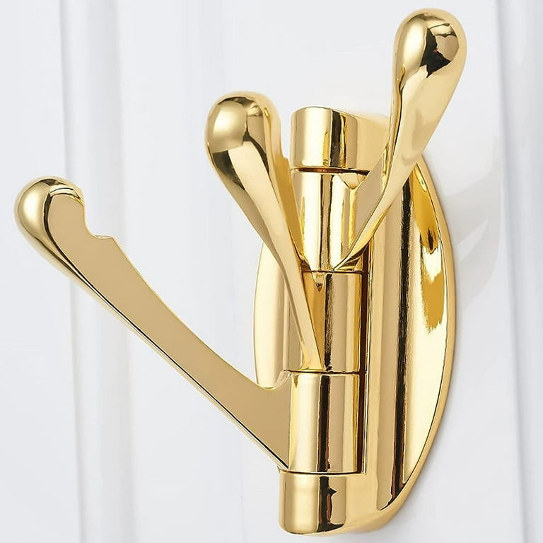 Foldable Robe Hook 180 Degree Swivel Wall Hanger Towel Hooks Coat Hanger with Multiple Three Swing Arms Swing Arm Triple Bathrobe Home Kitchen Bathroom Home Accessories Gold Walmart