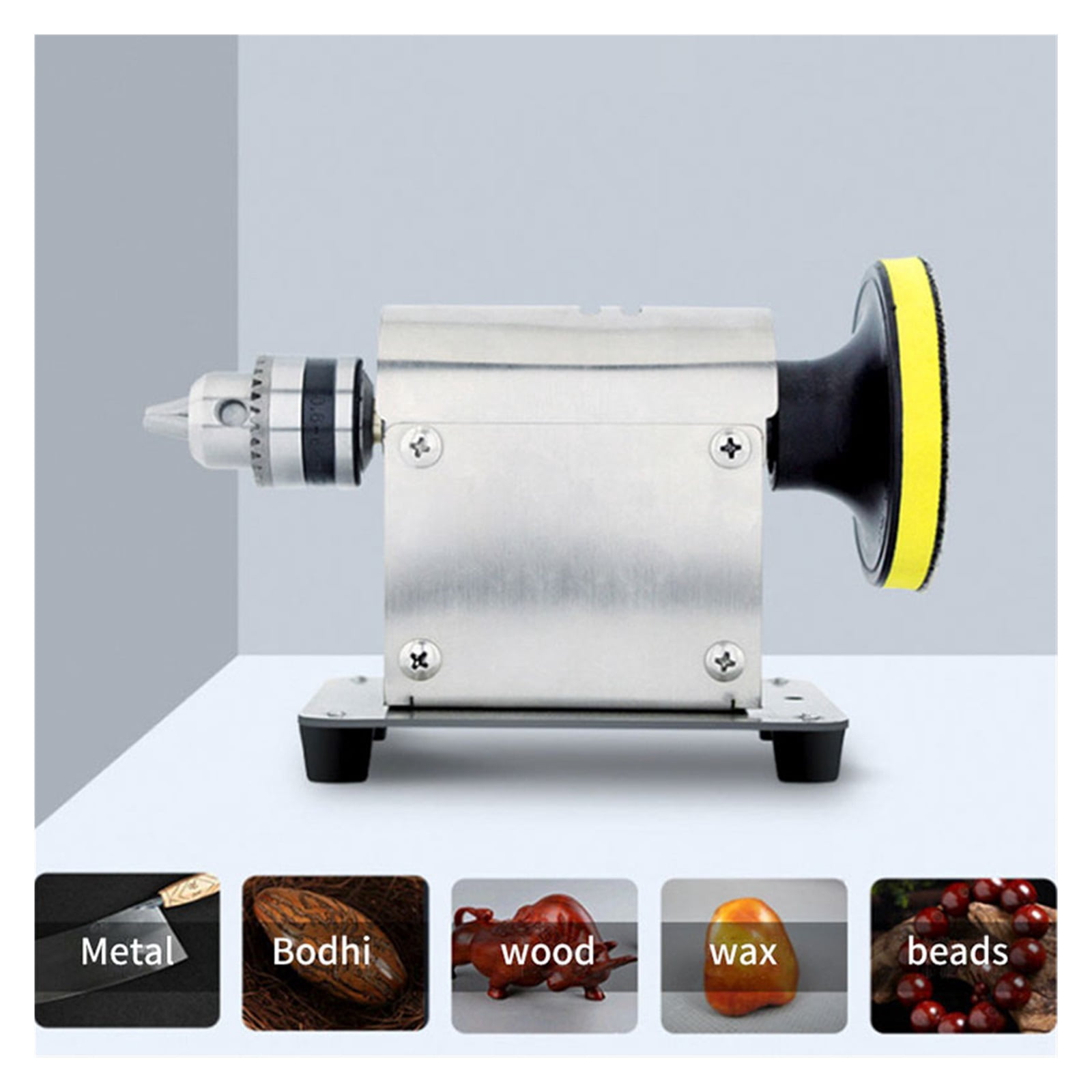Benchtop Polishe Universal Grinding Machine Bench Lathe Polish Jewelry Rock Polishing Buffer Machine With 20pc Sandpaper