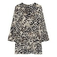 thumbnail image 3 of Glacier Black And Gray Cheetah Print Loose Dress Evening Dress Summer Dresses for Women Luxury Dress Long Sleeved Dress, 3 of 4