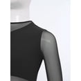 thumbnail image 4 of TTAO Flowy Skirt for Girls Ballroom Dance Dress Sides Split Contemporary Dancewear Lyrical Ballet Leotard Dress Black 8, 4 of 7