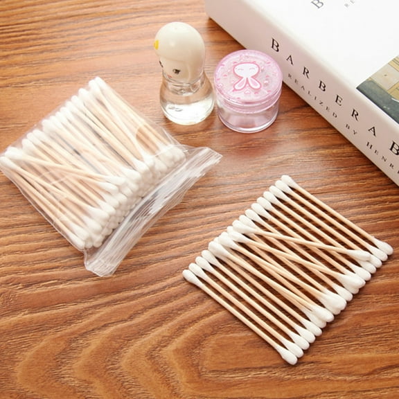 100 X Cotton Swabs Small Head Cotton Swabs Microblading Wooden Swabs Y9E2