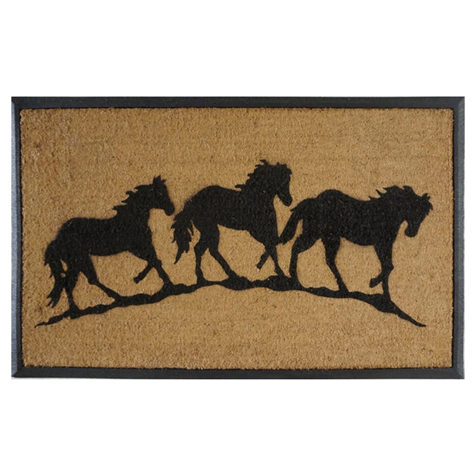 First Impression Horse Silhouette Double Door Outdoor Doormat