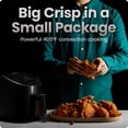 thumbnail image 3 of Chefman TurboFry 2-Quart Digital Air Fryer, Compact Design for Quick Meals, Dishwasher-Safe – Black, 3 of 7