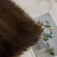 thumbnail image 5 of 2 Pack Fluffy Faux Fur Pillow Shams, 18 x 18 Inches Throw Pillow Covers, Luxury Decorative Furry Pillowcases Cushion Cover for Christmas, Zipper Closure, No Pillow Insert, Brown, 5 of 8