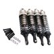 thumbnail image 5 of Amortiguadores traseros de aluminio de 4 piezas para piezas de actualización de camiones de corto Ssh 2WD Hugo Amortiguador de orugas RC, 5 of 7
