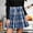Blue, variant on Skirts for Women Skirt Product Women's Casual Plaid High Waist Pleated A Line Skirt Army Green XXL