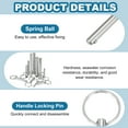 thumbnail image 3 of Uxcell Quick Release Pin, Bimini Top Pin Marine Hardware Carbon Steel 3/8"x2.83", 3 of 7