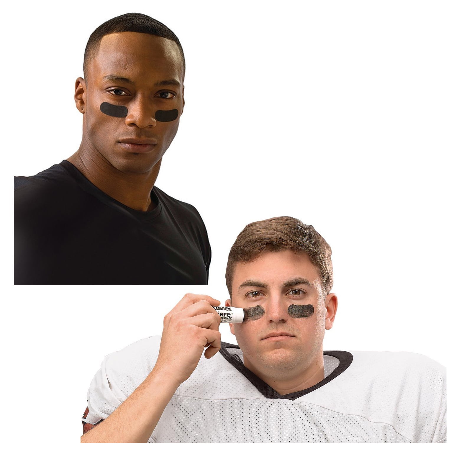 Mueller No-Glare Premium Glare-Reducing Strips, Black, 12 Count