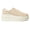 Beige Braid, variant on Fashion Chunky Faux Leather Sneakers Low Top Casual Shoes,White,Womens