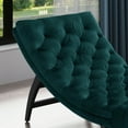 thumbnail image 2 of Noble House Wade Indoor Velvet Button Tufted Chaise Lounge, Teal, Dark Brown, 2 of 6
