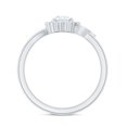 thumbnail image 2 of Rosec Jewels Lab Grown Diamond Floral Ring | Promise Engagement Ring with Halo (EF-VS Quality), 925 Sterling Silver, US 4.00, 2 of 8