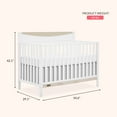 thumbnail image 2 of Dream On Me Emerson Convertible Crib, White & Vintage White Oak, 2 of 7