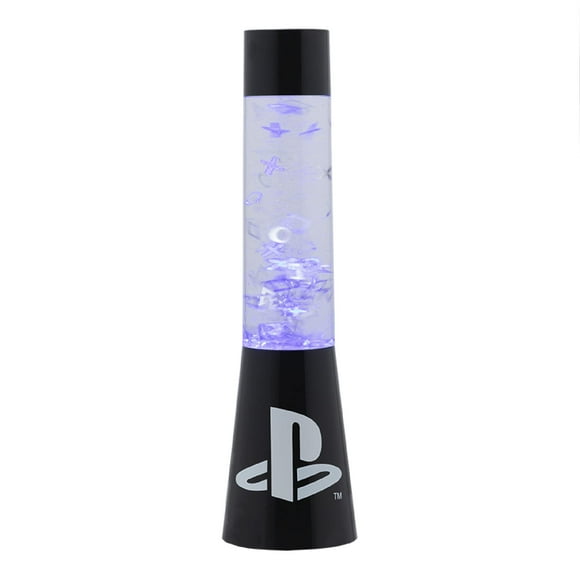 Lámpara nocturna Flow Lamp Paladone PlayStation con purpurina, 33 cm