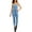 Light Blue, variant on Womens Belted Denim Overall Jumpsuit, Blue, Juniors, X-Small