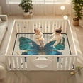 thumbnail image 2 of WOBOGO Royal Blue Butterfly Baby Playmats Extra Large Waterproof Rollable Activity Pads for Toddlers 50×50inch, 2 of 7