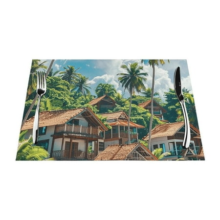 

Unique architecture mats for kitchen and dining tables washable and durable PVC mats heat-resistant and non slip mats for indoor/outdoor use