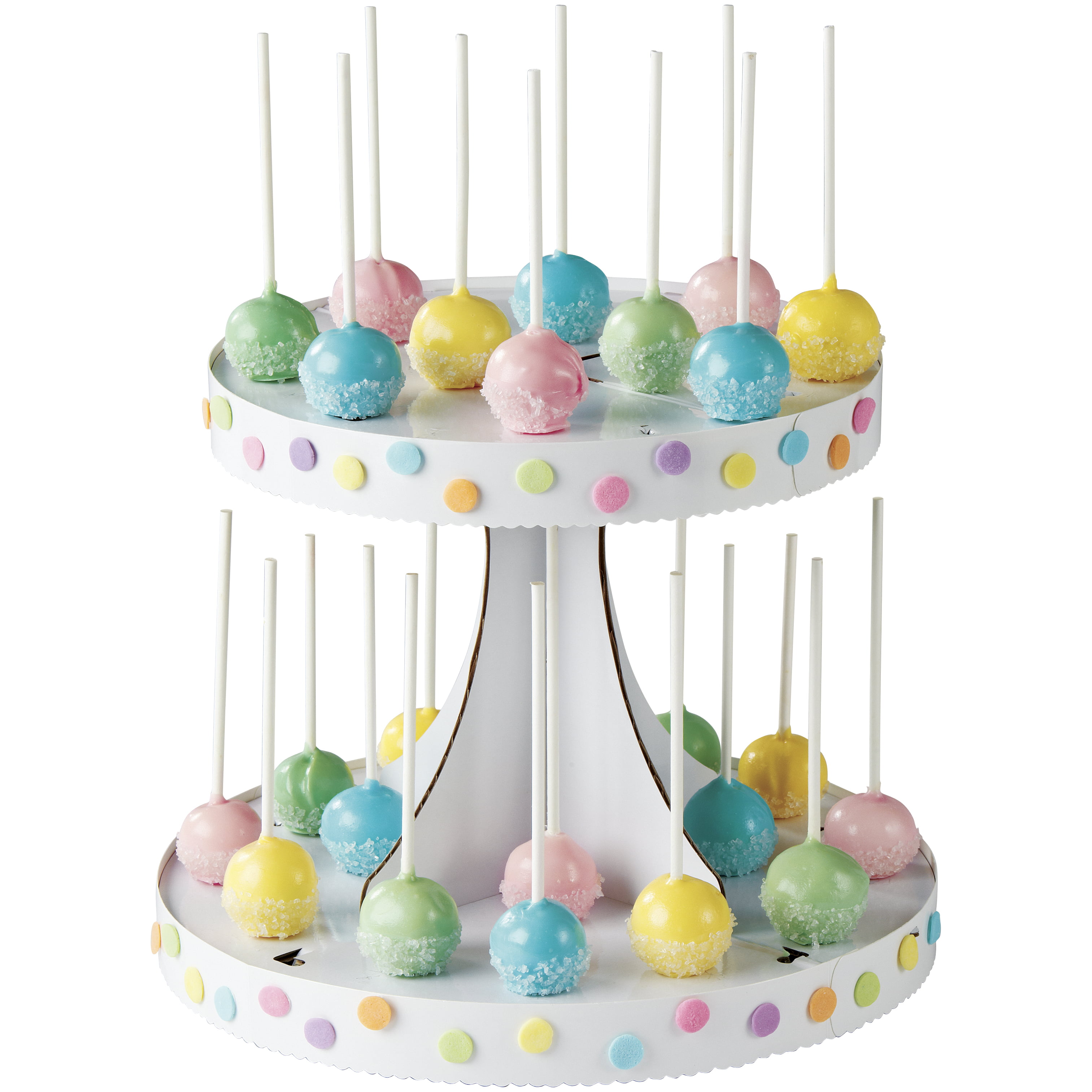 White Tiered Cake Pop Display Stand 2-Pack Limited Edition