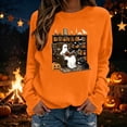 thumbnail image 2 of Trikvn Women's Cute Ghost Reading Book Graphic Sweatshirts Long Sleeve Crewneck Pullover Tops Casual Retro Halloween Season Shirts Cozy Book Lover Apparel, 2 of 2