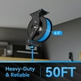 thumbnail image 2 of Relhost Retractable Air Hose Reel, 50 ft x 3/8 in Hybrid Air Hose Max 300PSI, Heavy Duty Air Compressor Hose Reel with Auto Rewind, Ceiling/Wall Mount for Garage, Workshop, Home Studio, 2 of 8