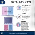 thumbnail image 3 of Stellar Hero 100% Plastic Playing Card, Waterproof Cards, Deck Card, Standard Index Red & Blue Poker Card Set, (2 Plastic Cards Deck) in a Premium Plastic Case, 3 of 7
