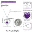 thumbnail image 5 of Beautlace 925 Sterling Silver Cross Necklace,February Birthstone Heart Pendant Necklace Jewelry Birthday Christmas Valentines Gifts for Women Mom, 5 of 12