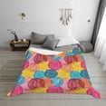 thumbnail image 6 of KLL Colorful Wool Balls Print Fleece Throw Blanket, Horizontal Fleece Bedding Cute Soft Blankets Comfy Fleece Flannel Plush Home Decor for Couch & Bed -80"x60", 6 of 9