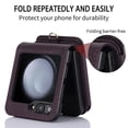 thumbnail image 4 of for Samsung Galaxy Z Flip 6 Luxury Zipper Wallet Phone Case, Multi-function Kickstand Card Holder Adjustable Crossbody Strap, Fashion Flip Case for Women and Girls RFID Blocking - Darkpurple, 4 of 8