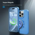 thumbnail image 3 of For iPhone 15 Pro case, Compatible with MagSafe, 6.1" Silicone Shockproof Military-Grade Protection, Magnetic Phone Case for Men Women, Blue, 3 of 8