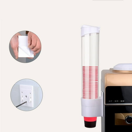 Adjustable Pull Type Cup Dispenser - Pull Type Water Cup Dispenser Paper Cup Dispenser Beverage Cup Dispenser(Natural White)