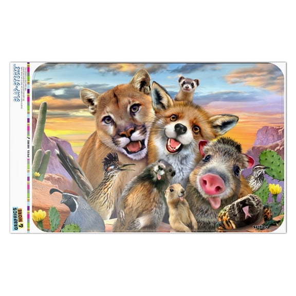 Southwestern Animals Selfie Cougar Fox Roadrunner Prairie Dog Home Business Office Sign