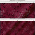 thumbnail image 2 of Soimoi Red Cotton Poplin Fabric Artistic Leaves Decor Fabric Printed Yard 42 Inch Wide, 2 of 7