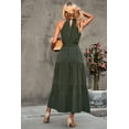 thumbnail image 2 of PRETTYGARDEN Women's Summer Floral Maxi Sun Dress Sleeveless Halter Neck Flowy Ruffle Hem Long Boho Dresses with Belt, 2 of 5