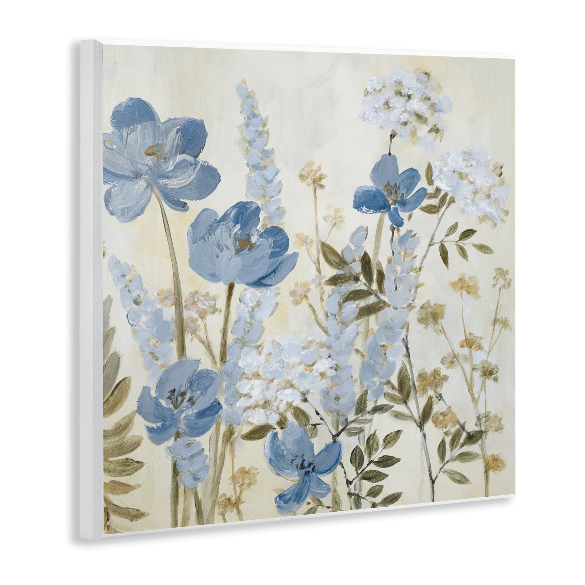 Stupell Industries Peace In The Blue Garden Wall Plaque Art, design by Lanie Loreth